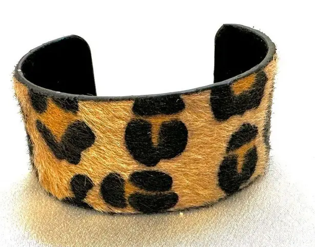 Cheetah cuff faux fur bracelet