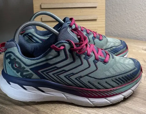 Hoka Clifton 4 Aquifer Vintage Indigo Running Shoes