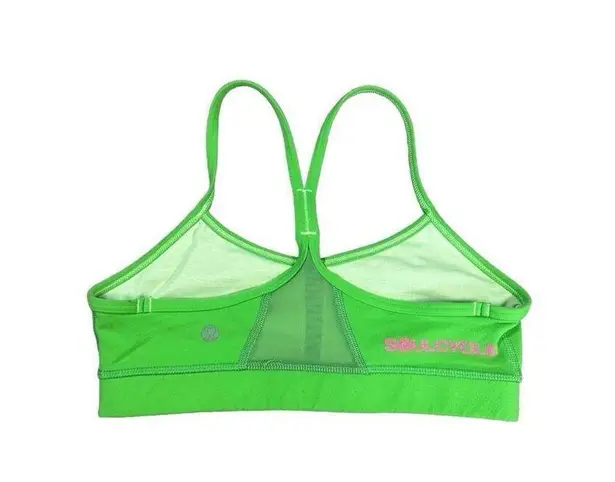 Lululemon  flow y bra bright green soulcycle sports bra women’s size 6 nulu yoga