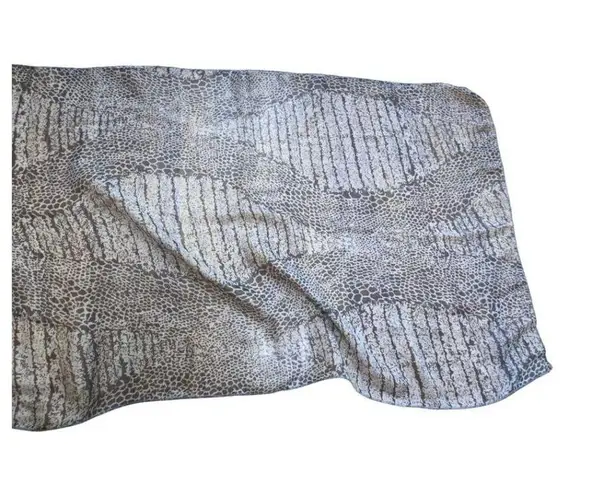 Vintage Sheer Animal Print Snakeskin Scarf One Size Gray