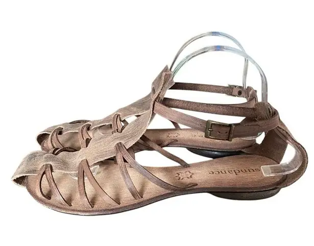Sundance Catalog NWTS Brown Leather Fisherman Strappy Flat Sandals size 40 10