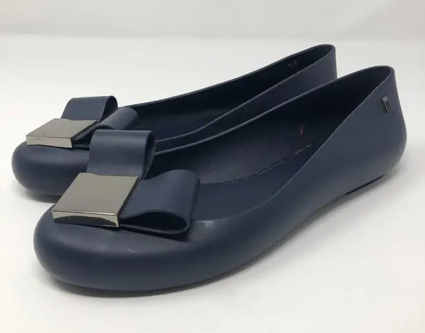 Melissa 's Space Love Blue Jelly Flats Navy Blue