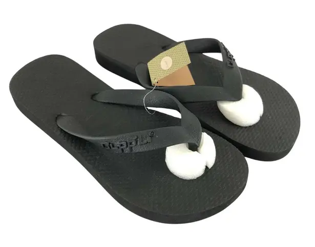 Clippli Womens Sandals Flip Flops Slides Thong Rubber Black Size 5/6
