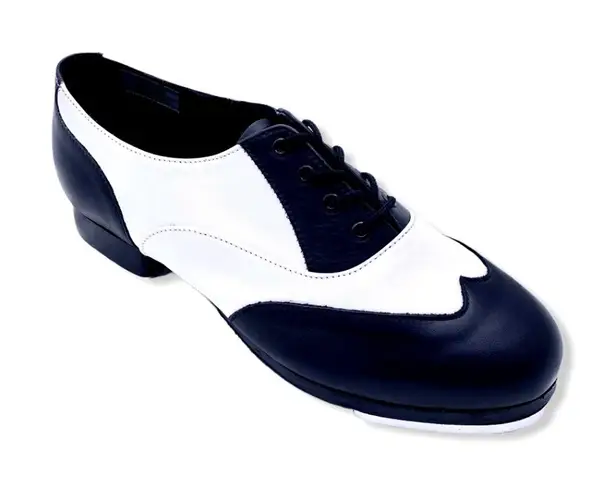 Leo’s Giordano Spectator Tap Oxford Black White Shoe Unisex 5 Lace Up New