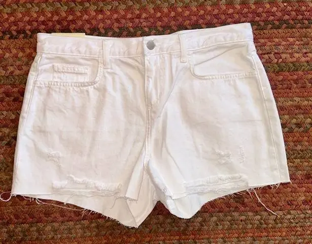 L'Agence NWT L’AGENCE PARIS MID RISE AUDREY WHITE CUT OFF DENIM SHORTS