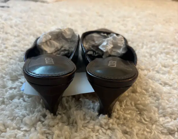 Cider Brown Leather Low Heel