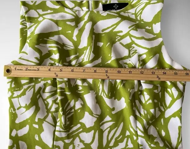 Ronni Nicole Green And White Abstract Sleeveless Sheath Dress Size 6 | EUC