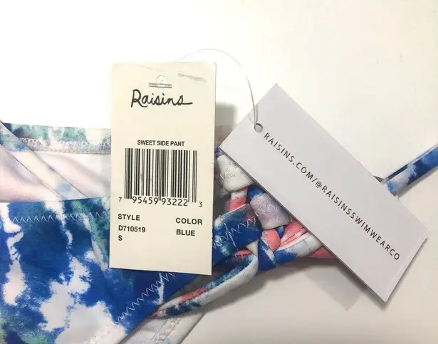 Raisin's BLUE Tie-Dye Side-Tie Bikini Swim Bottom