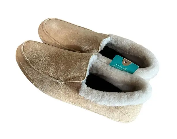 Olukai Women's Size 10 Ku’Una Slippers Golden Sand NWT
