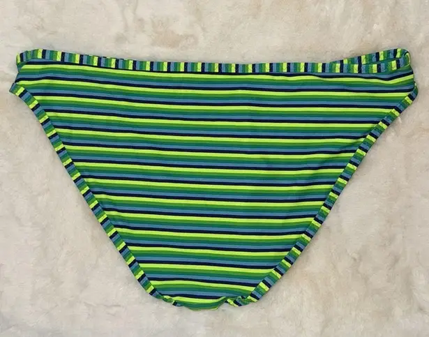 Aerie  Striped Bikini SET Triangle Top L & Bikini Brief S Women’s Green & Blue - Image 8