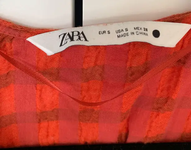 ZARA The Carla Dress Gingham/Checkered/Plaid Wrap Mini