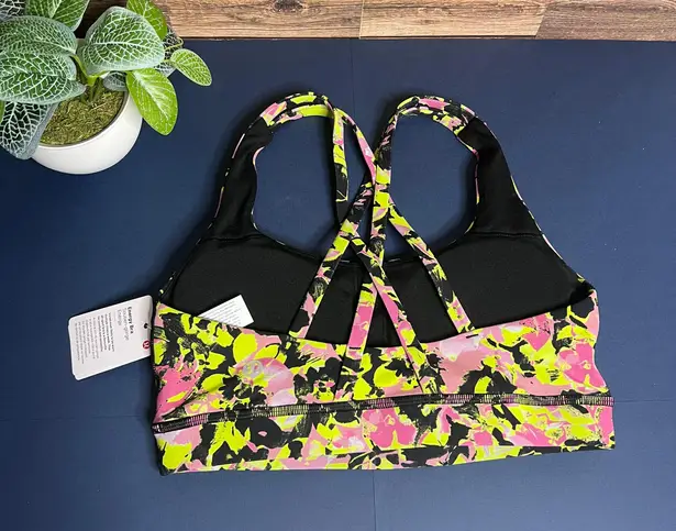 Lululemon Energy Bra Luxtreme NWT Size 4 Inflect Floral Highlight Yellow Multi