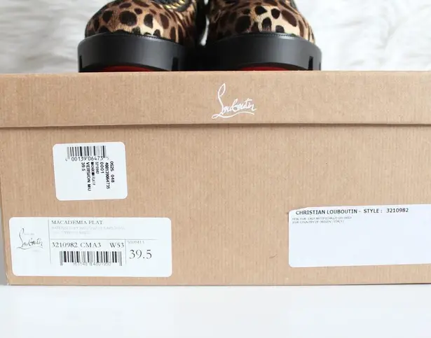 Christian Louboutin  Macademia Leopard-Print Calf Hair Snake Moto Combat Booties