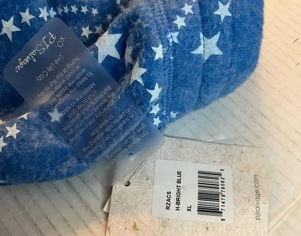 P.J. Salvage Sleep Shorts Athletic Club Pajama Bottoms in Bright Blue Sz XL NWT