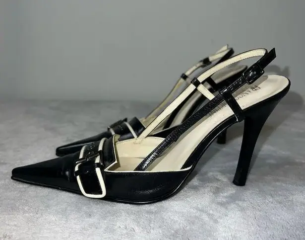 Franco Fortini Women’s Super Point Heels 6 Cream/Blk