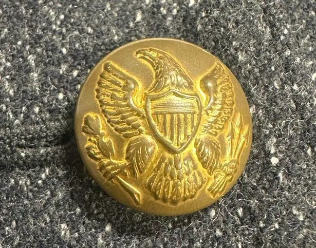 SMYTHE | 4 | Navy Boucle Wool Silk Cashmere Blend Gold Eagle 2