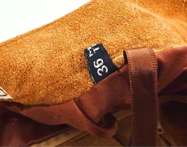 Vintage Genuine Suede Western Yoke Pencil Skirt | Size 25” Tan