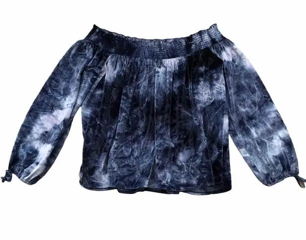 American Eagle  Velvet Tie Dye Off Shoulder Top XS