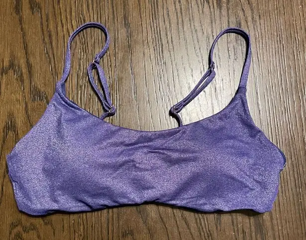 Raisin's sparkly purple metallic pullover swim top, M, NWOT