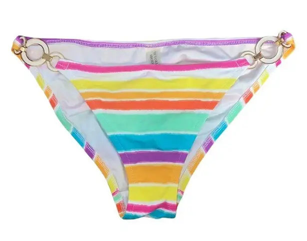 Victoria's Secret Victoria’s Secret Bikini Bottom Rainbow Stripe Swimsuit Swim M Medium - Image 1