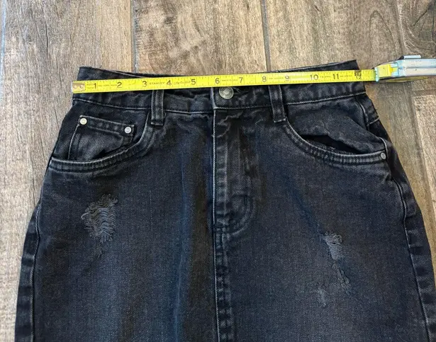 Denim & Co Denim Co Black Denim Jean Skirt