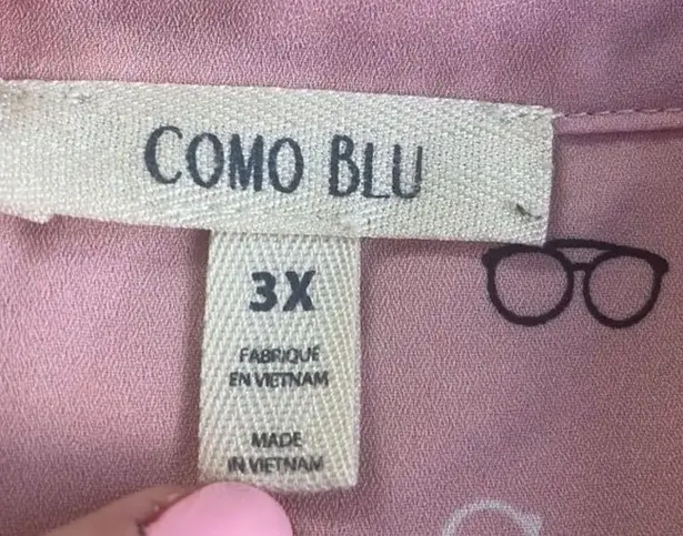 Como blu pink novelty, print eyeglasses button