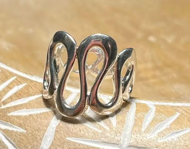 Lee Robert  Morris Studio Swirl Wave Sterling Silver 925 Ring