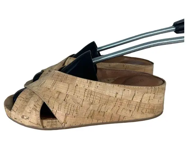 Gentle Souls Kenneth Cole Gisele X-Band Slides Wedge Cork Women's Size 7.5