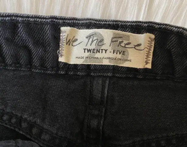 Free People Black Distressed Skirt