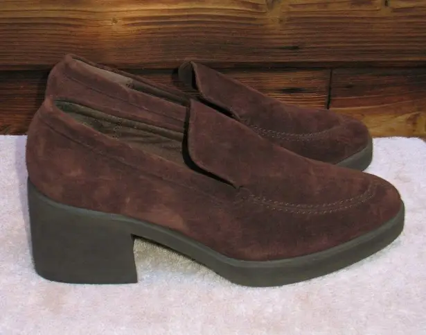 Hush Puppies Vintage Brown Heeled Loafers