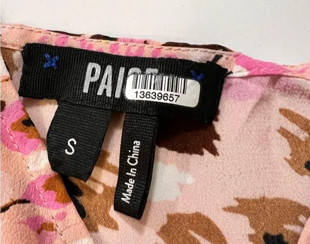 Paige Isela Cami 100% Silk Leopard Floral Print Cami Tank Top Small