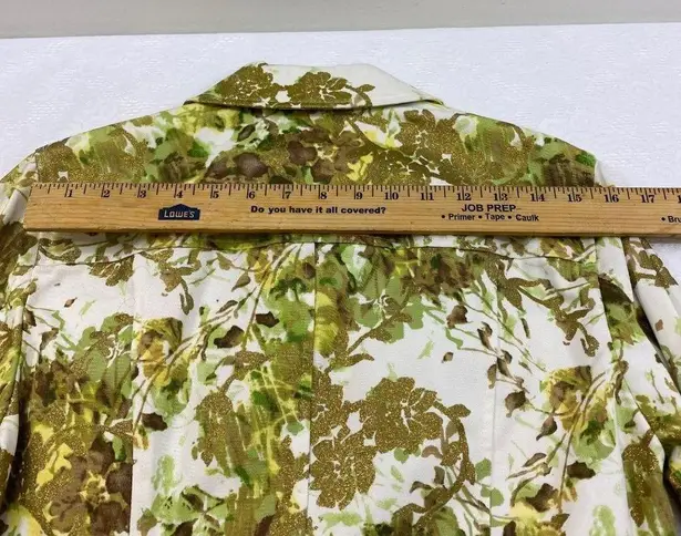 c.l.o.t.h.e.s Fashion Jacket. Women Size Small Denim Fabric Floral Print.