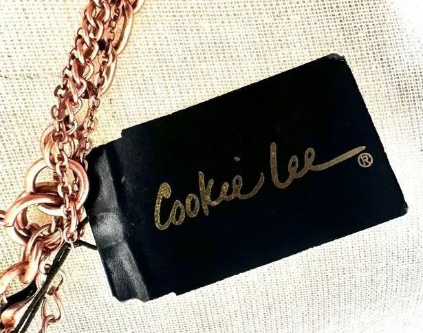 Cookie Lee  wear several ways heart pendant multi chain necklace