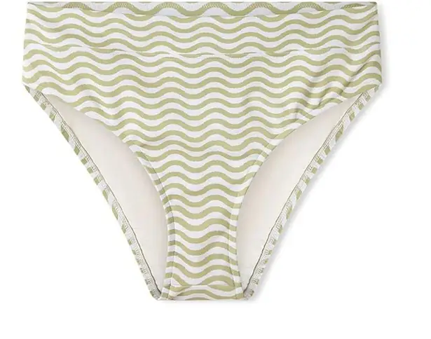 Free People  by ZULU and ZEPHYR Chartreuse Wave Waisted Neutral Tone Brief Size 2