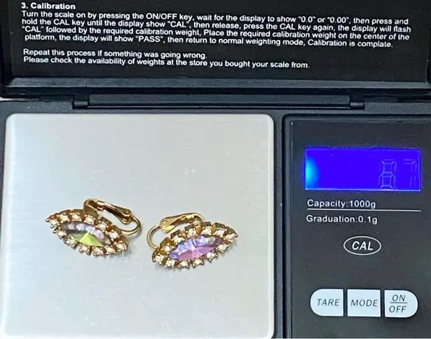 Vintage TARA Signed AB Crystal Aurora Borealis Marquis Navette Clip On Earrings