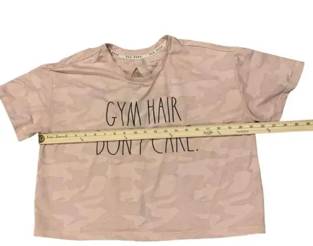 Rae Dunn ‎ Gym Hair Don't Care Mesh Keyhole Top Blush Size Medium