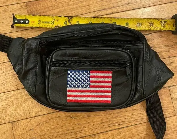 Vintage black American Flag Fanny pack