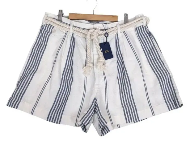 Polo Ralph Lauren Striped Linen Shorts with Rope Belt 12