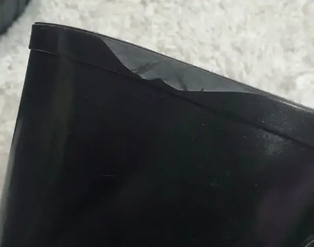 Shoes8teen Rubber Black Buckle Rain Boots Size 6