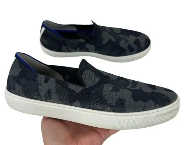 Rothy's The Sneaker Gray Camo Slip On Round Toe Flats Shoes Womens Size 10.5