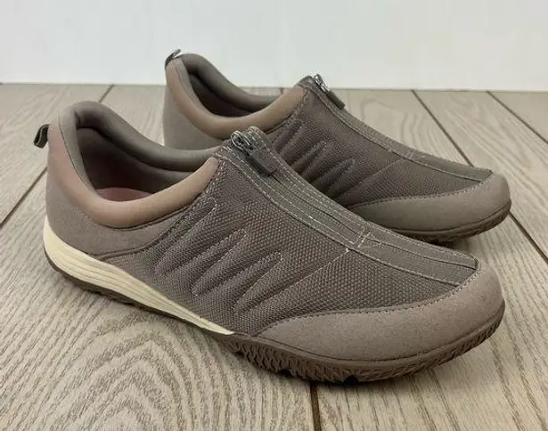 Easy Spirit Be Strong 2 Zipper Front Walking Sneakers Shoes 12M Taupe $70