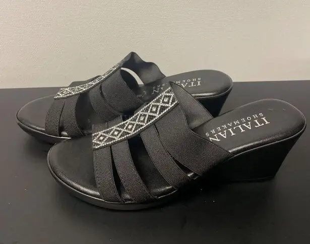 Italian Shoemaker Women's Black Heeled Sandals Size 8.5 SKU 2069