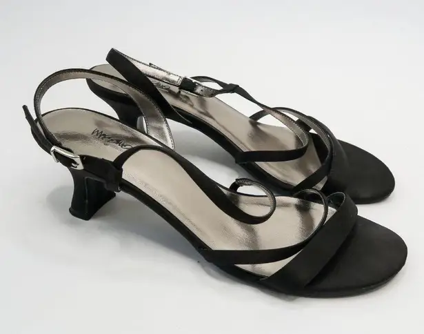 Vintage Y2K Mossimo Black Satin Heels Size 9