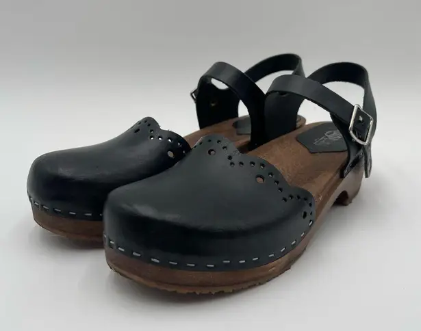 Sandgrens Hand Crafted Milan Wood Nubuck Leather Clog Sandals Sz 40 US 9