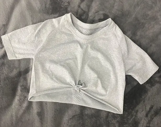 Gray athletic top