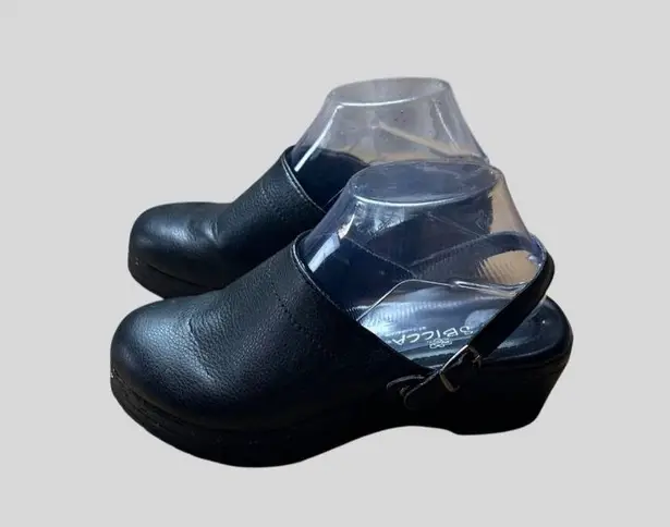 sbicca Womens Black Synthetic Professional Clogs Slip-On Comfort Shoes Size 7W