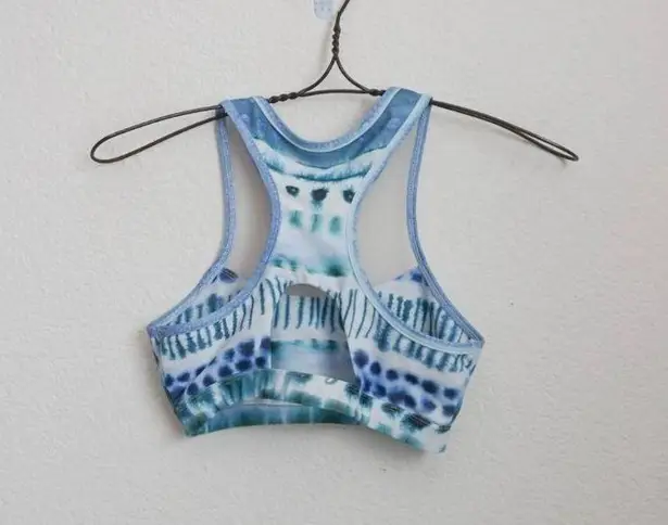 SoulCycle  tie dye mesh high neck sports bra sz S