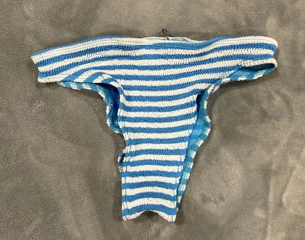 Cleonie Channel Stripe Bikini Bottoms Azure Stripped Size undefined