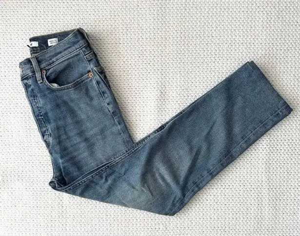 RE/DONE  The 70s Ultra High Rise Stove Pipe Denim Jeans 27 Medium 3 Blue Wash