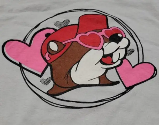 Buc-ee's Shirt Size Small "Some Buc-ee Loves Me!" Hearts Love Graphic Print Tee